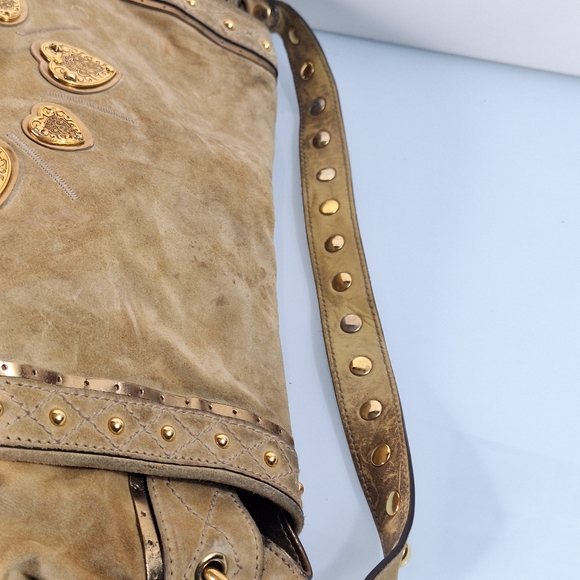 GUCCI IRINA BABOUSKA SUEDE HOBO BAG - Picture 4 of 14